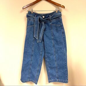 Refuge high waisted jeans with tie belt.   Size 4